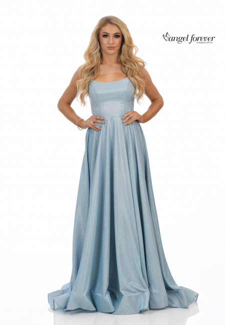 Angel Forever Blue Metallic Prom Dress / Evening Dress